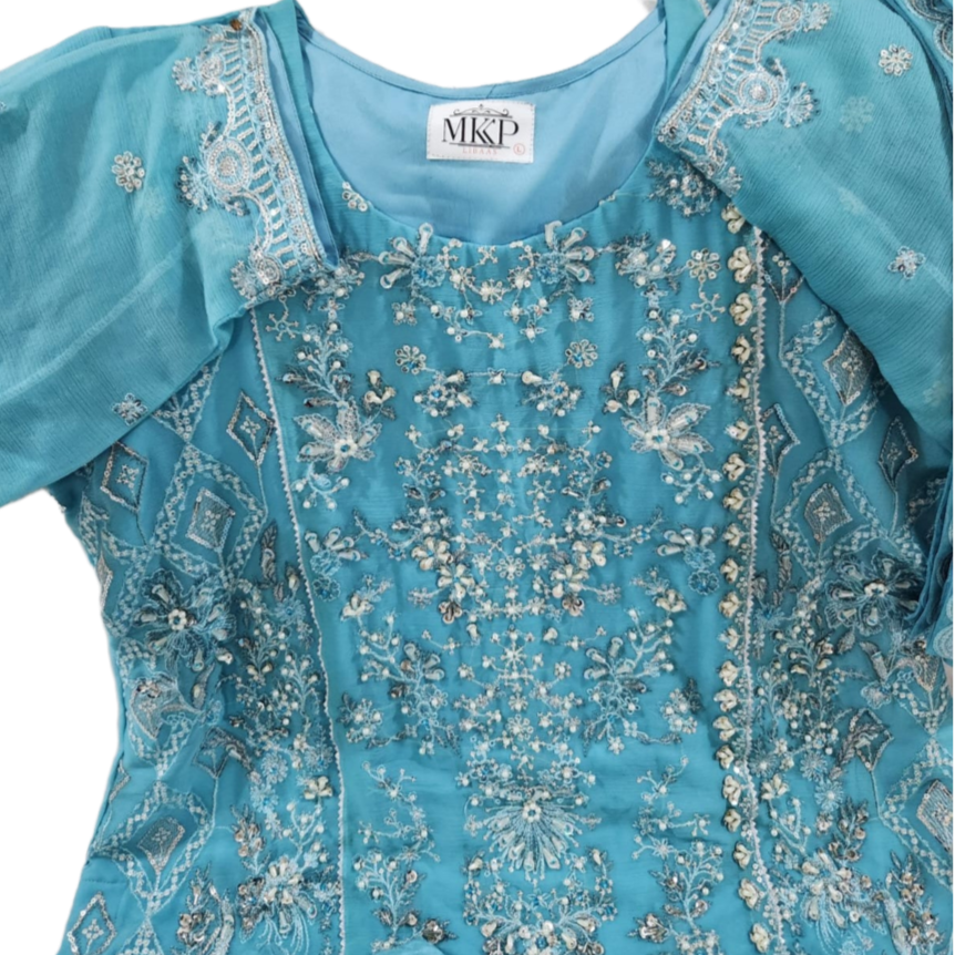 TT-W20 - Embroidered Chiffon (Hand Work) - 3 Piece