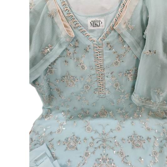 TT-W21 - Fancy Chiffon Embroidery - 3 Piece