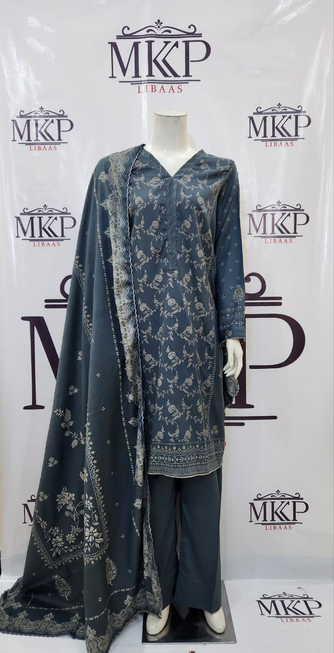 TT-W69 - Textured Pearl Printed - 3 Piece