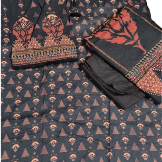 TT-W43 - Printed Dusuti - 3 Piece