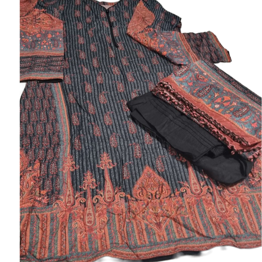 TT-W45 - Printed Linen - 3 Piece