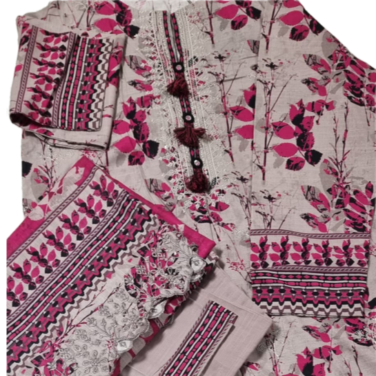 TT-W47 - Embroidered Khaddar - 3 Piece