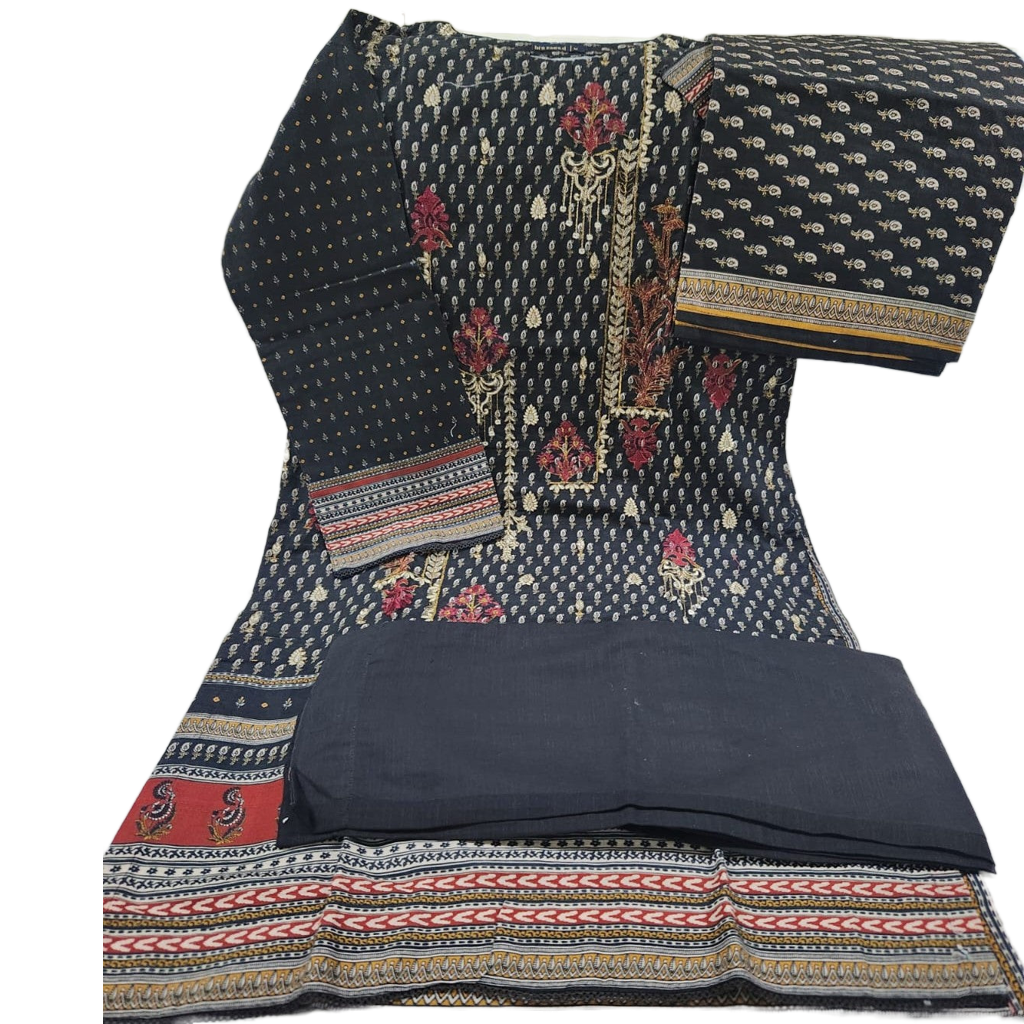 TT-W32 - Embroidered Khaddar - 3 Piece