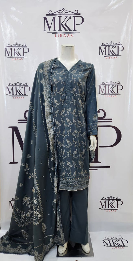 TT-W69 - Textured Pearl Printed - 3 Piece