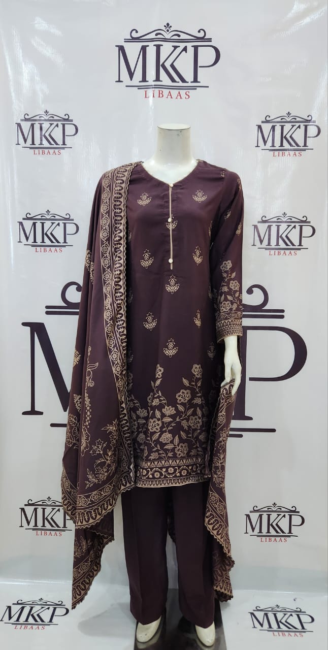 TT-W73 - Printed Pashmina - 3 Piece