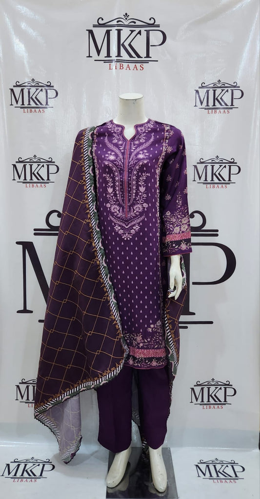 TT-W56 - Printed Linen - 3 Piece