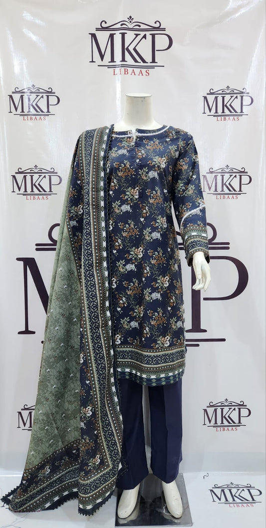 TT-W45 - Printed Khaddar - 3 Piece