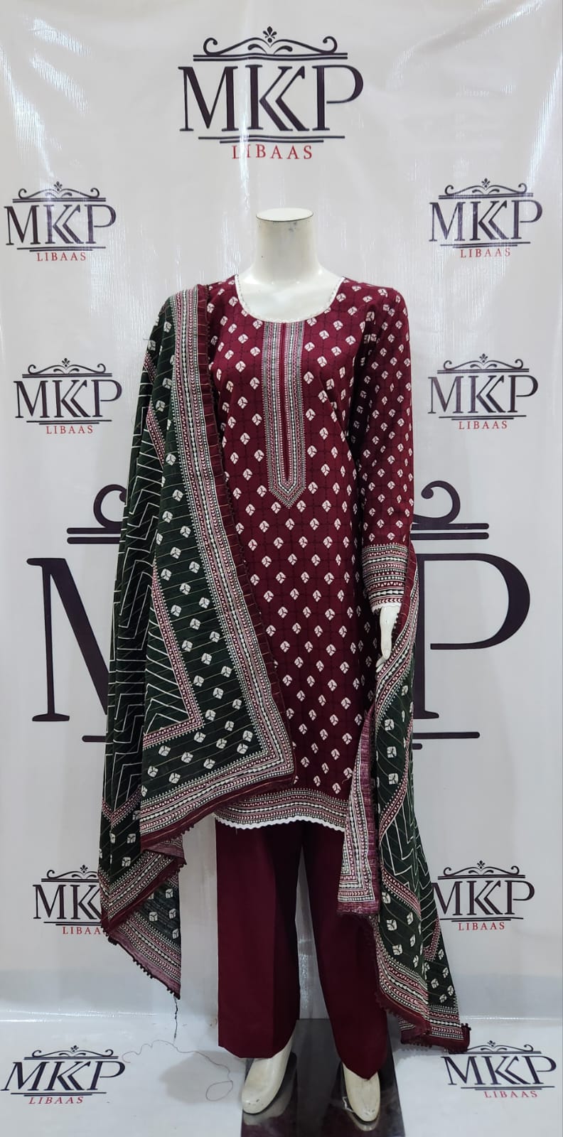 TT-W46 - Printed Khaddar - 3 Piece