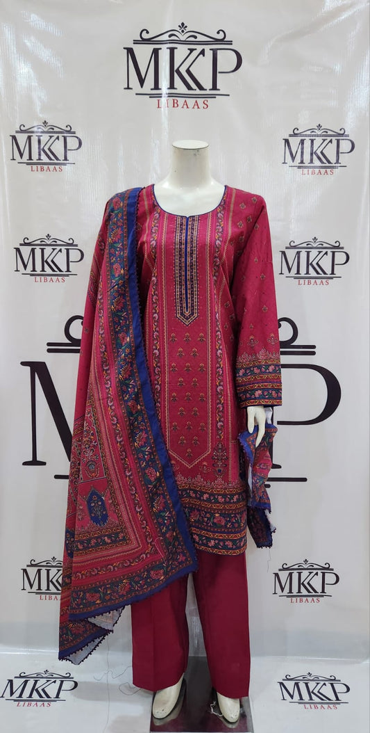 TT-W48 - Printed Khaddar - 3 Piece