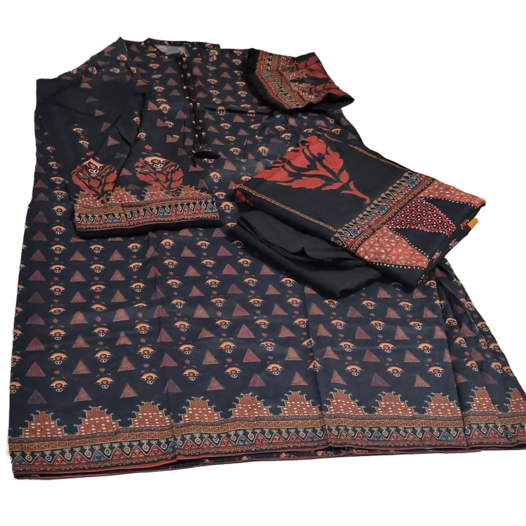 TT-W43 - Printed Dusuti - 3 Piece