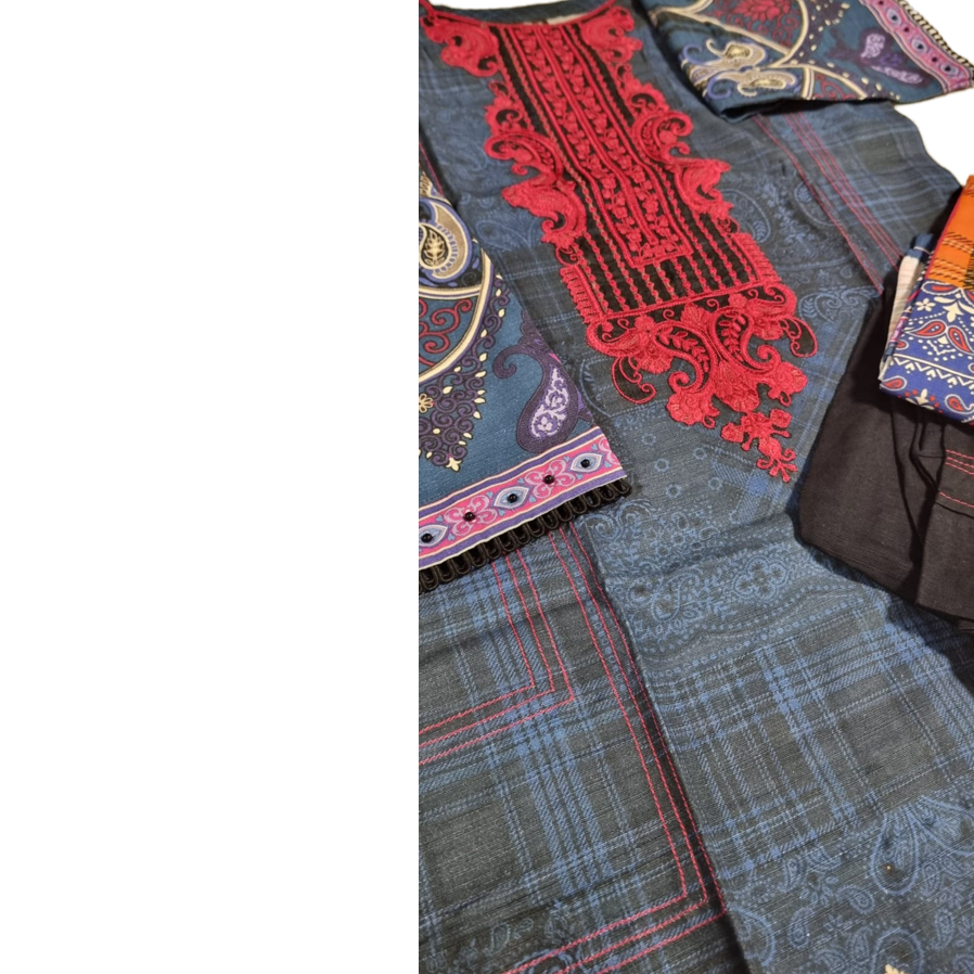 TT-W42 - Embroidered Khaddar - 3 Piece
