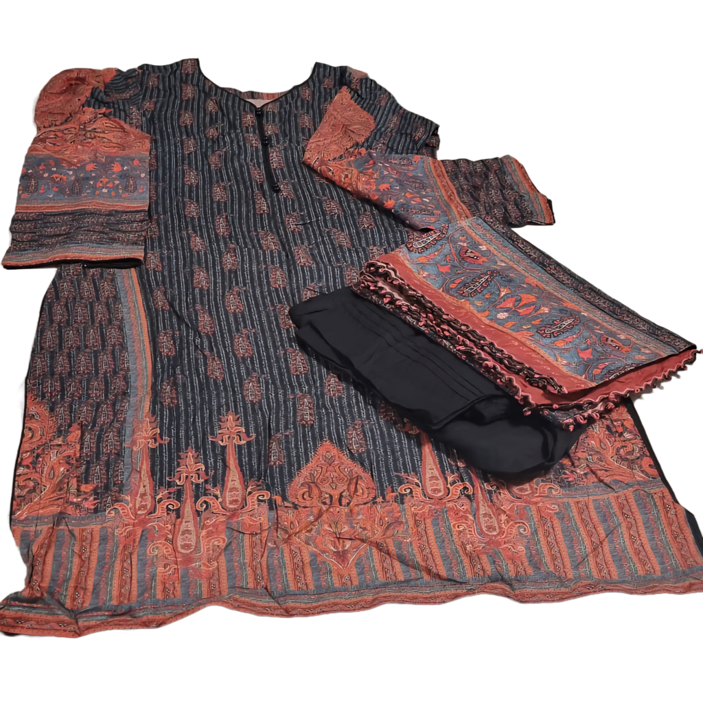 TT-W45 - Printed Linen - 3 Piece